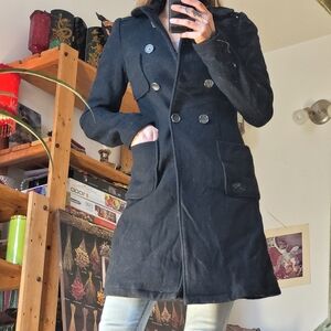 Parasuco 70% Wool Mid Length BLack Jacket - Size XS